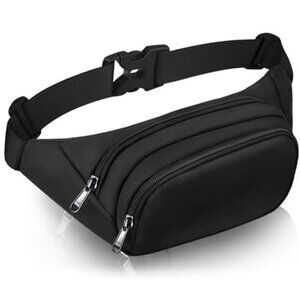 Large Fanny Pack for Women Men Waist bag with 3-Zipper Pockets, Gifts